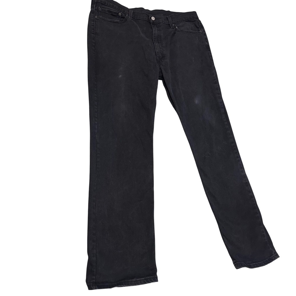 Levis 514 Straight Fit Jeans Mens W40 L32 Faded Black Denim Pants 00514-0403